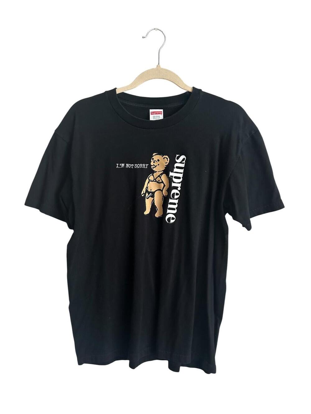 Supreme Black Graphic Bear T-Shirt Size M